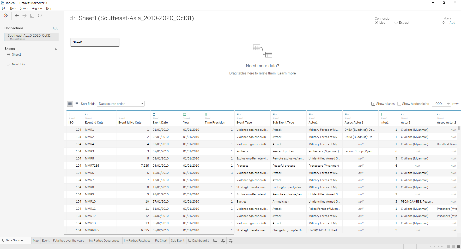 Update the column Properties